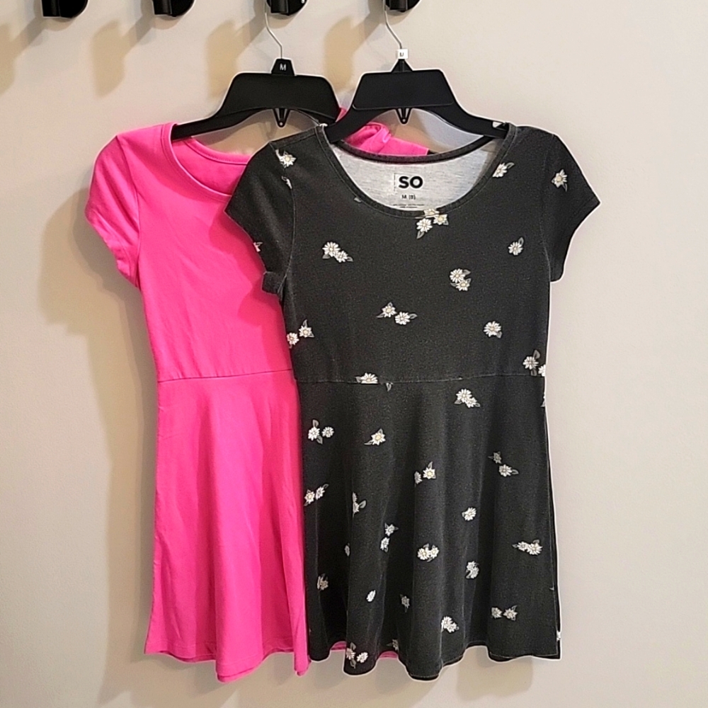 Set of 2 gently used so goods for life skater girl dresses size 8 medium